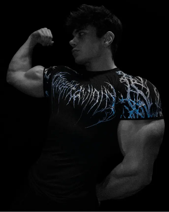 Soul Decay Short Sleeve Compression Shirt (Azul, S)