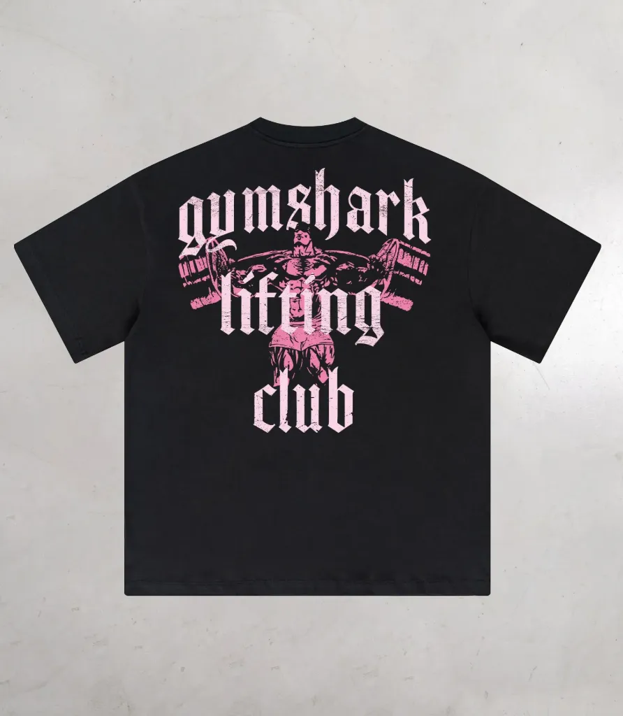 Gymshark Lifting Club T-Shirt (Rosado, Negro, S)