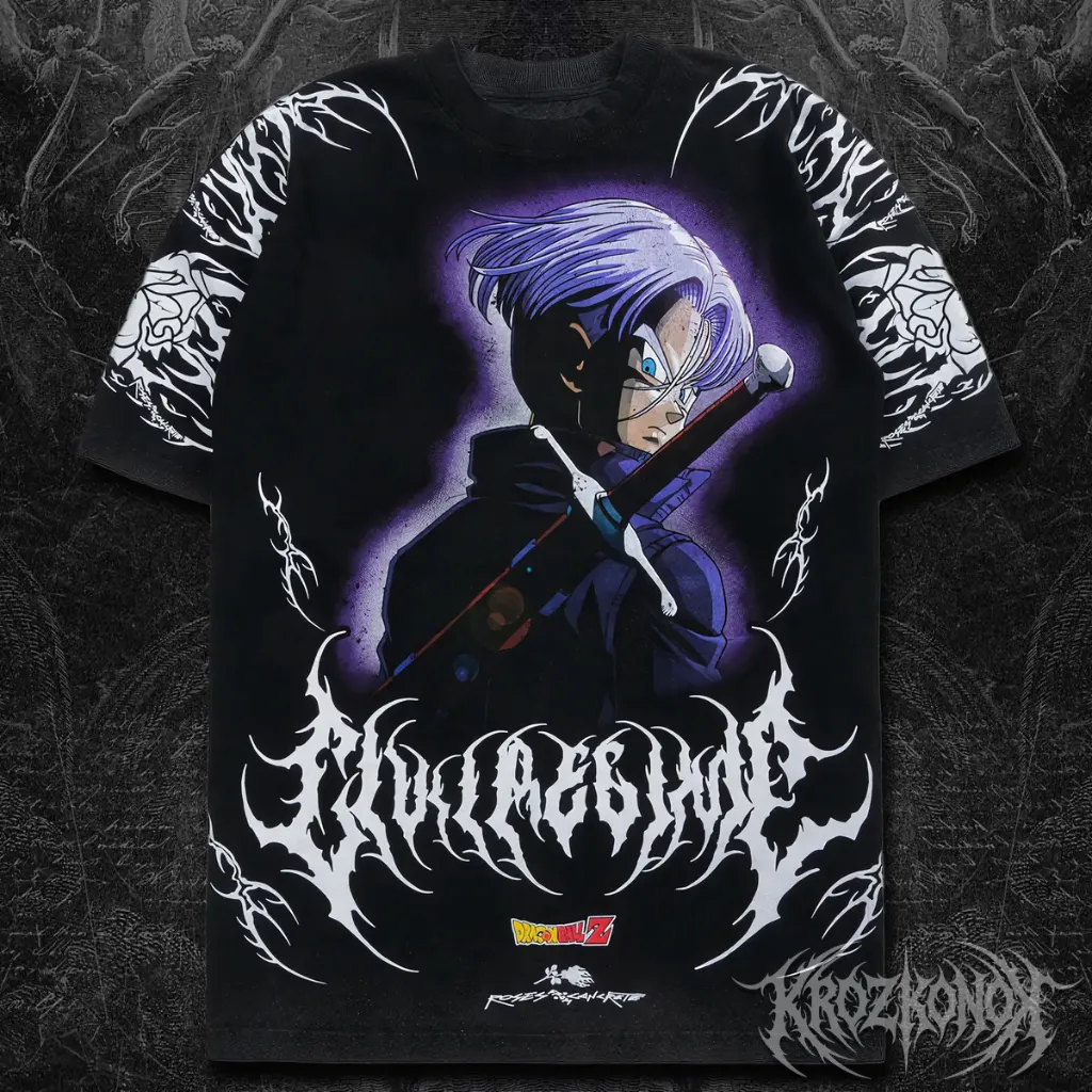 Camisa Oversize Civil Regime X Dragon Ball Z Trunks (Purpura, S)