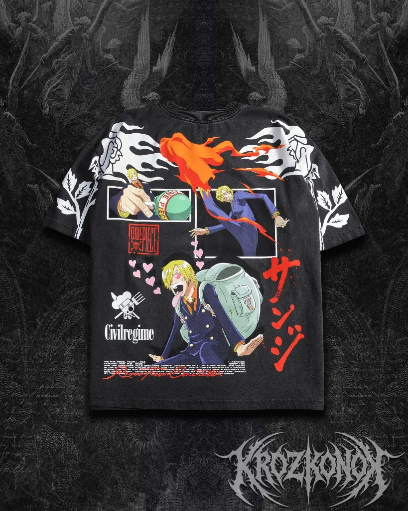 Camisa Oversize Civil Regime X One Piece (Azul, S)
