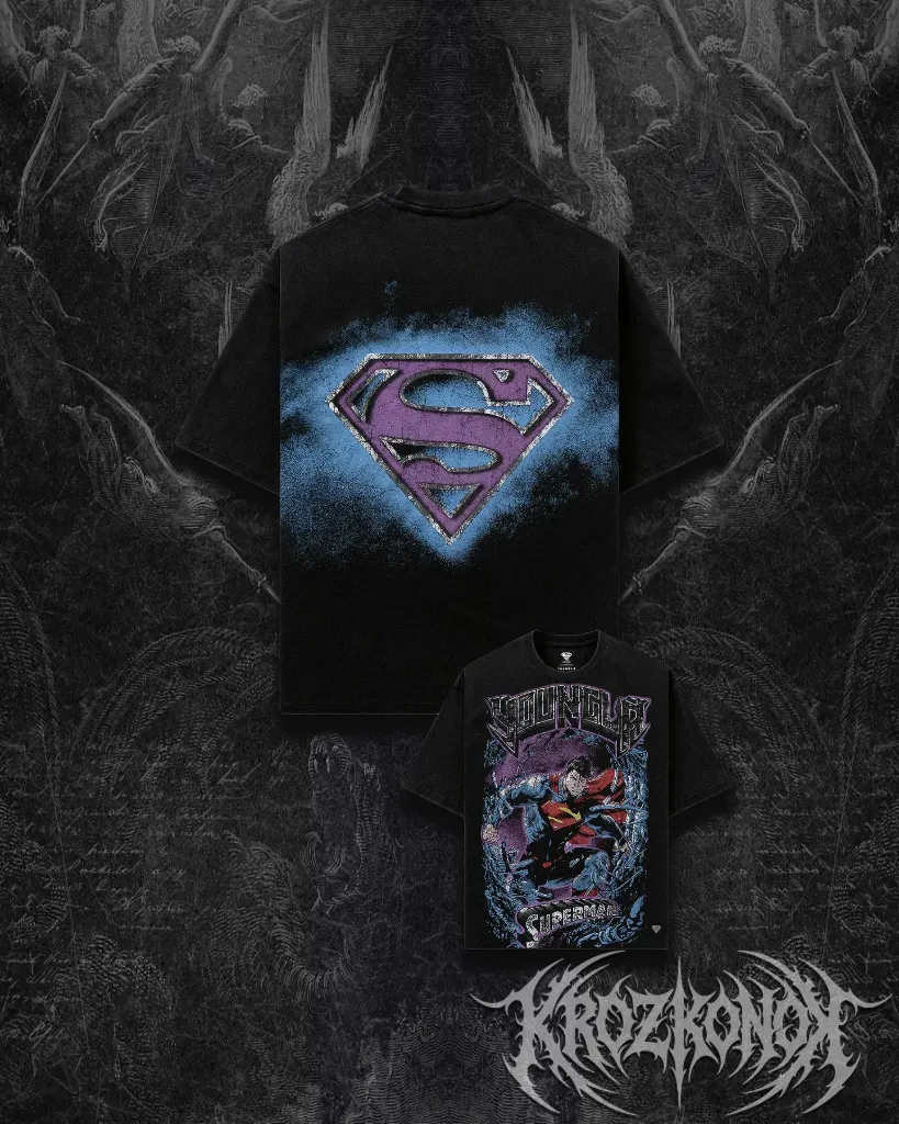 Camisa Oversize YoungLA Superman (Azul, S)