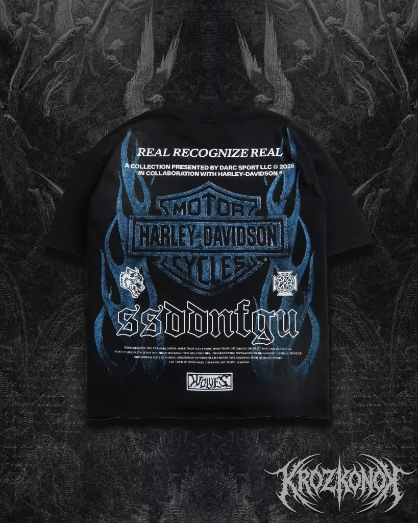 Camisa Oversize Wolves Harley Davidson (S)