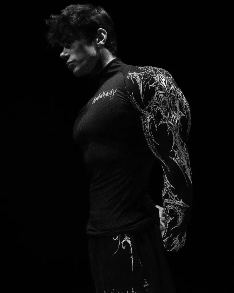 Vampire Hunter Zip-up compression (Blanco, Negro, S)