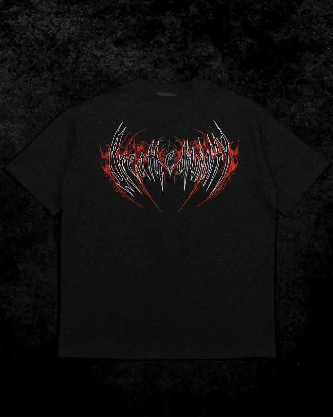 Hollow Souls Oversized T-shirt (Rojo, S, Masculino)